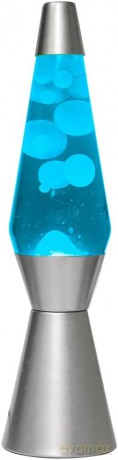 iTotal - Lava Lamp 36 cm - Silver Base, Blue Liquid and White Wax (XL1764)
