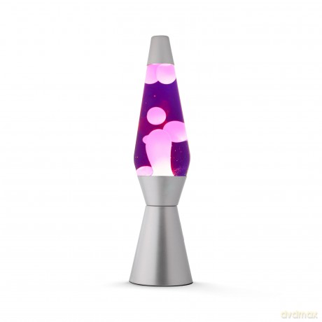 iTotal - Lava Lamp 36 cm - Silver Base, Purple Liquid and White Wax (XL1766)