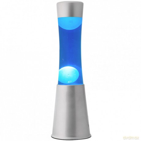 iTotal - Lava Lamp 40 cm - Silver Base, Blue Liquid and White Wax (XL1791)