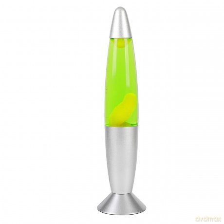 iTotal - LED Lava Lamp w/Green Light - Silver Base and White Wax (XL2676)