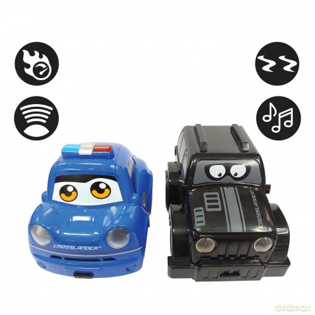 Lexibook - Crosslander Twin - Police Car and Thief Car set (RC12)