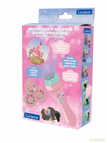 Lexibook - Unicorn Stories Projector and Torch Light - (LTC050UNI)