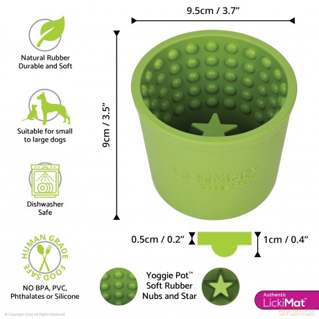 LICKIMAT - Yoggie Pot Green - (645.5460)