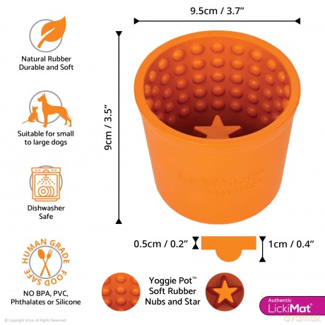 LICKIMAT - Yoggie Pot Orange - (645.5462)