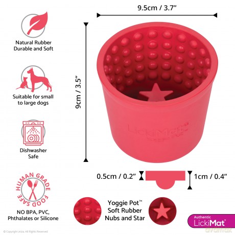 LICKIMAT - Yoggie Pot Pink - (645.5466)