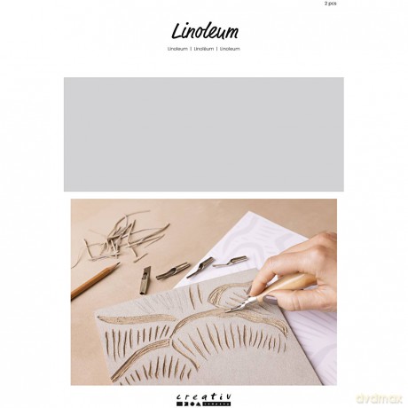 Linoleum 20x30 cm - Grey (38211)