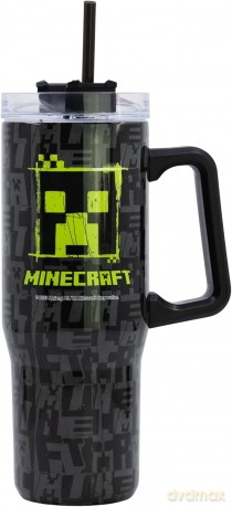 Stor Kubek termiczny XL Minecraft 940 ml ze słomką, stal nierdzewna