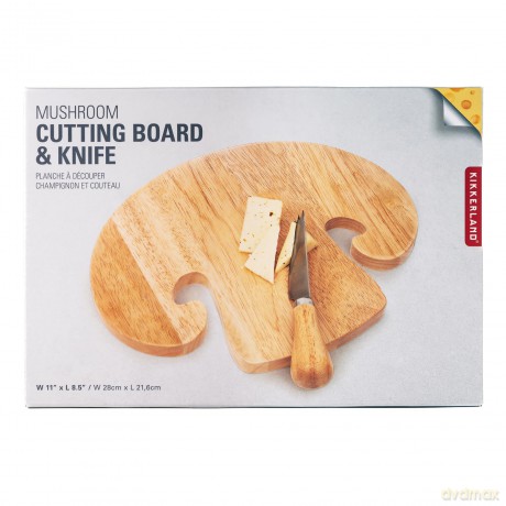 Mushroom Cutting Board & Knife
