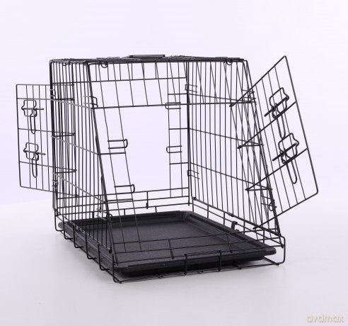 Nordic Paws - Sloping Wire cage black, S 63x44x50,5cm - (540058529239)