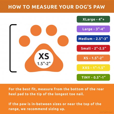 PAWZ - Dog boots Xs - Orange (632.8044)