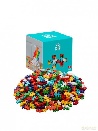 Plus Plus - Klocki, tęczowy mix kolorów  600 szt. (3976)