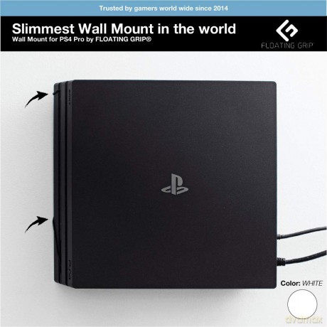 PS4 Pro wall mount by FLOATING GRIPÂŽ, White