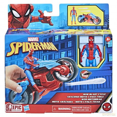 Spider-Man -Web Blast Cycle and Figure (F6899) [FIGURKA]