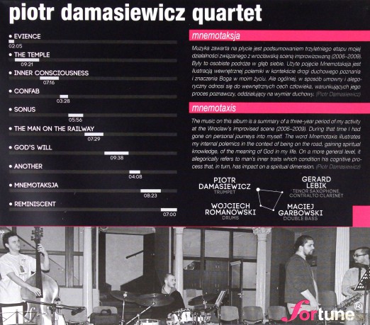 Piotr Damasiewicz Quartet: Mnemotaksja [CD]