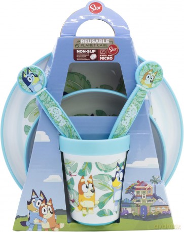 Stor - Non Slip Lunch Set - Bluey (088808705-50601)