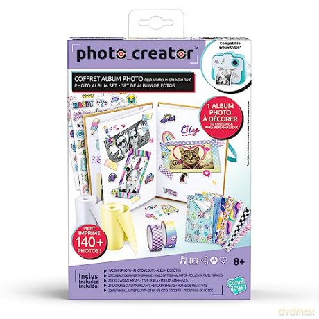 Canal Toys Zestaw albumów do natychmiastowego drukowania - kompatybilny z twórcami - z 2 rolkami papieru, 2 arkuszami naklejek i 20 samoprzylepnymi ramkami na zdjęcia