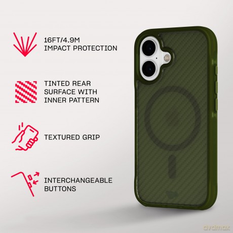 Tech21 - Evo Armour - Cover - iPhone 16 - MagSafe - Green
