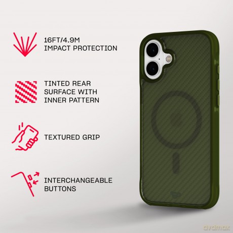 Tech21 - Evo Armour - Cover - iPhone 16 Plus - MagSafe - Green