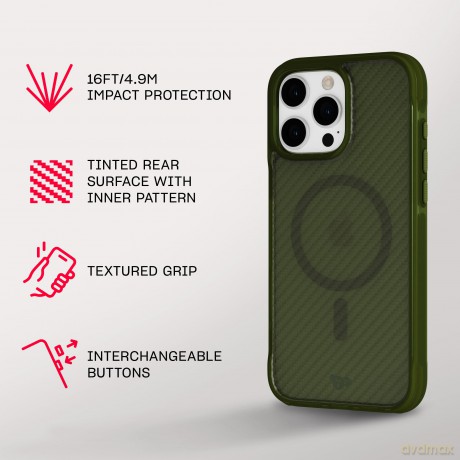 Tech21 - Evo Armour - Cover - iPhone 16 Pro Max - MagSafe - Green