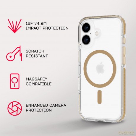 Tech21 - Evo Crystal - Cover - iPhone 16 - MagSafe - Gold