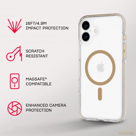 Tech21 - Evo Crystal - Cover - iPhone 16 Plus - MagSafe - Gold