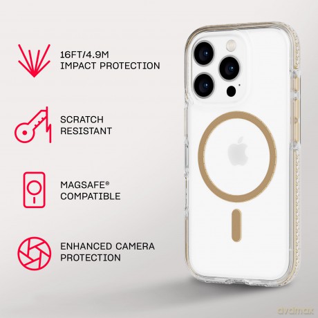 Tech21 - Evo Crystal - Cover - iPhone 16 Pro - Crystal MagSafe - Gold