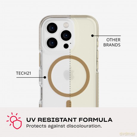Tech21 - Evo Crystal - Cover - iPhone 16 Pro - Crystal MagSafe - Gold