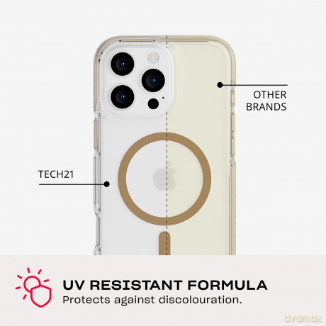 Tech21 - Evo Crystal - Cover - iPhone 16 Pro Max - Crystal MagSafe - Gold
