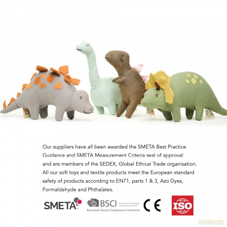 ThreadBear - Soft Toy Dinosaur - Bronty the Brontosaurus 26 cm - (TB4103)