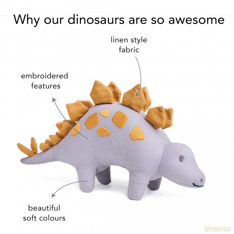 ThreadBear - Soft Toy Dinosaur - Steggy the Stegosaurus 25 cm - (TB4102)