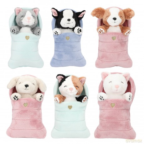 Topmodel - Plush Dogs and Cats in Sleeping Bag - (412867)