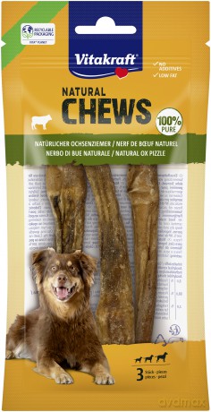 Vitakraft - NATURAL CHEWS cut ox pizzle for dogs 3pcs (58283)