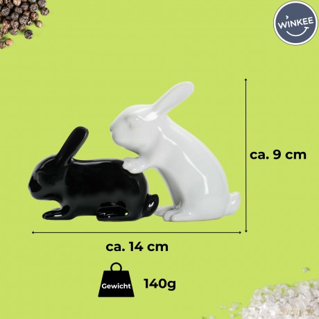 Solniczka i pieprzniczka Winkee - Bunny S+P Shakers - Salt and Pepper Dispenser