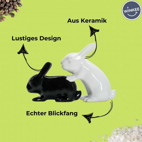 Solniczka i pieprzniczka Winkee - Bunny S+P Shakers - Salt and Pepper Dispenser
