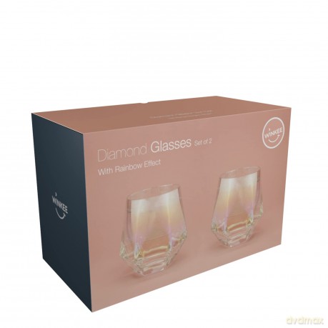 Winkee - Diamond Glasses Set of 2 - Glass