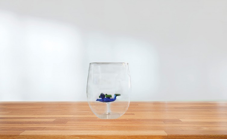 Winkee - Drinking Glasses - Handmade Scuba Diver