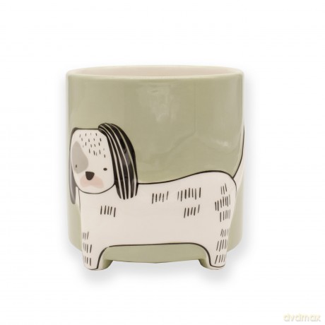 Winkee - Flower pot dog - Height: 40 cm, Diameter: 13 cm