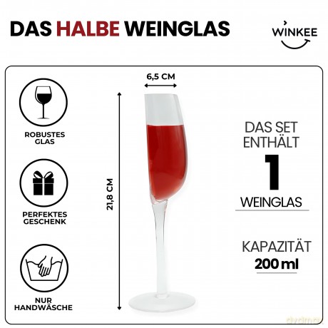 Winkee - Half Wine Glass - Wine Glass