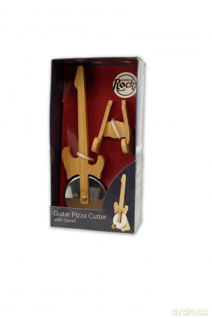 Winkee - Pizza Cutter - Guitar Pizza Cutter with Stand