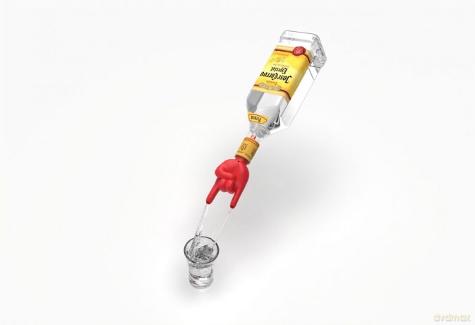 Winkee - Rock Hand Bottle Pourer