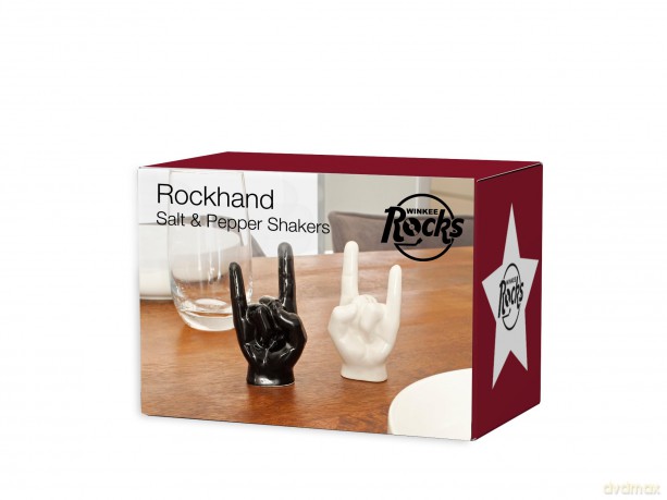 Winkee - Rock Hand Salt and Pepper Shaker - Salt and Pepper dispenser