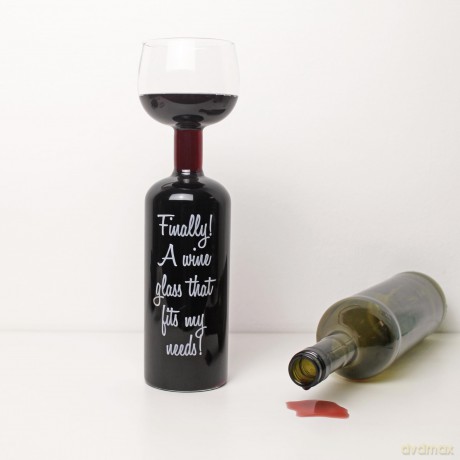 Winkee - Wine bottle glass - 0.75-liter