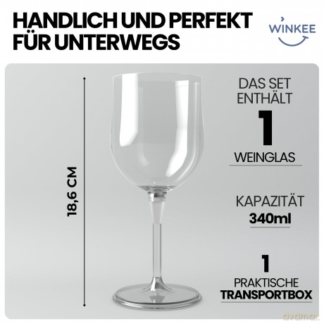 Winkee - Wine Glass - Outdoor - Single