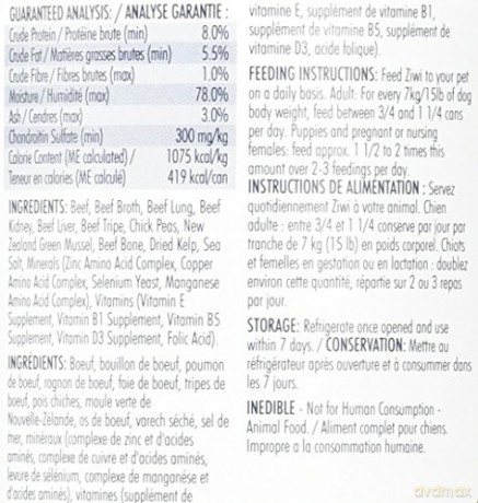 Ziwipeak - Beef recipe, wet food 390 gr. - (zp032)