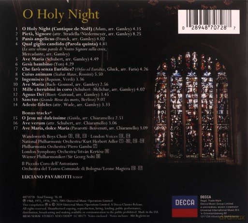 Luciano Pavarotti: O Holy Night (2024 Version) [CD]