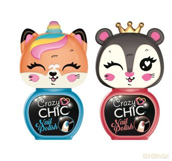 Crazy Chic - Lovely Animals Nail Polish - Blue & Red (18843)