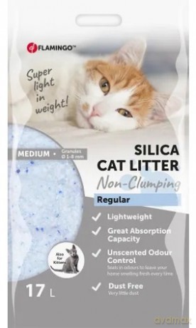Flamingo - Silica catlitter 17l 7,5 kg