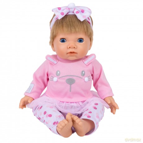 TINY TREASURES - Pink Bunny Baby Blond Hair (30542)