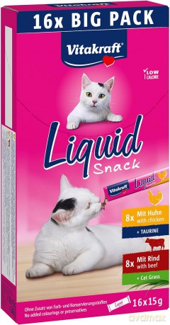 Vitakraft - Liquid Snack Multipack with chicken and beef for cats 16x15gr - (58554)