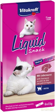 Vitakraft - Liquid Snack with Liver Sausage and Biotin for cats (58066)